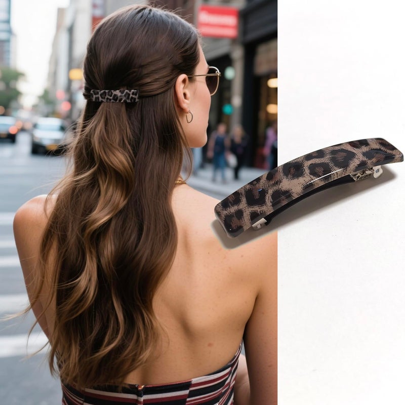 Markuii Small 3 Inch Hair Barrette for Women Not Easy to Break Rectangle Medium to Small French Hair Clips for Half Up Short Thin Hair, 3 Pack - Image 4